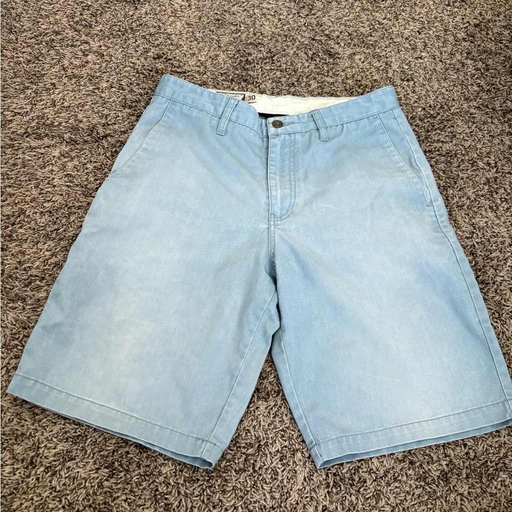 Men’s Volcom Brand Shorts Blue/Grey Chino Shorts size 30